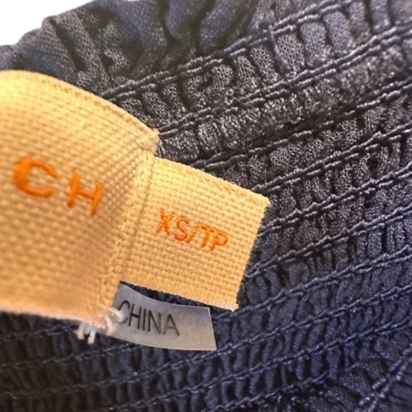 Tory Burch Smocked Shoulder-Tie Jumpsuit - Picture 7 of 9